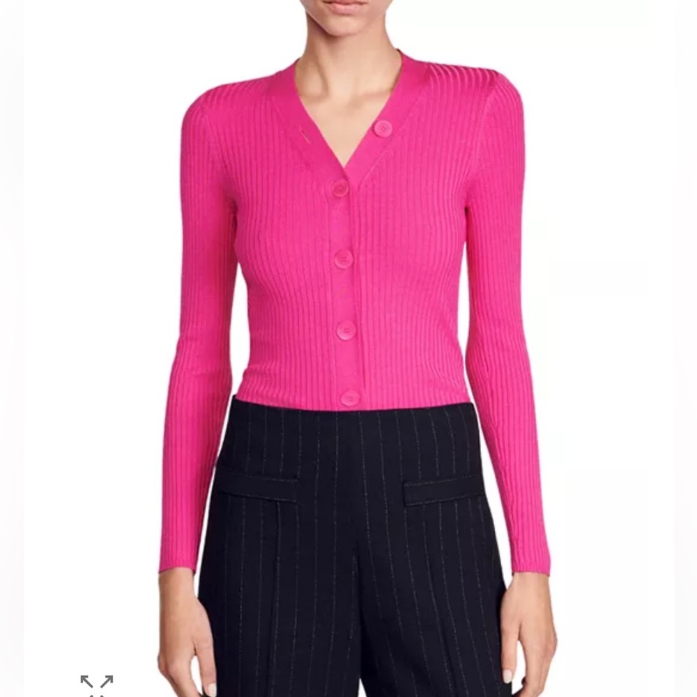 NWT Sandro Gabrielle Rib Knit Cardigan